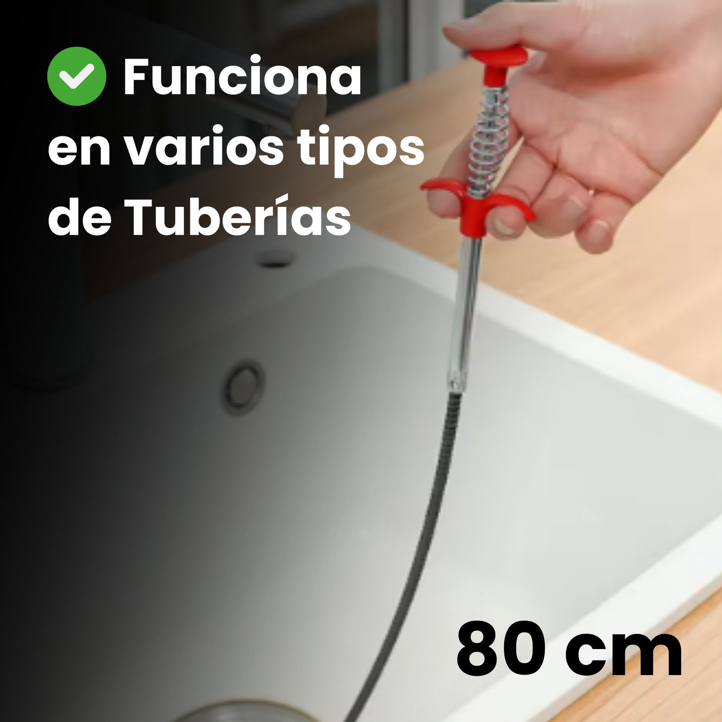 Desatascador de Tuberías 80cm - Cuppingo™