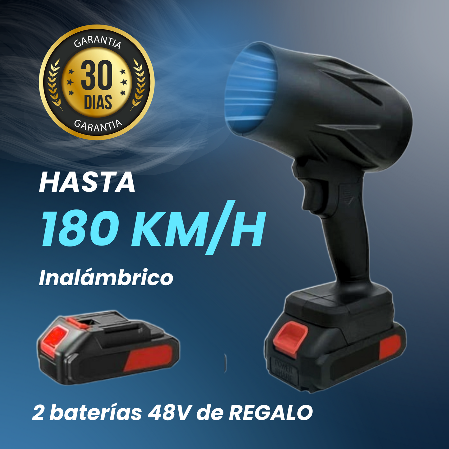 Soplador de Aire + 2 Baterías 48v de Regalo - Cuppingo™